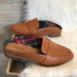 Torrid Brown Faux Leather Slip On Mules